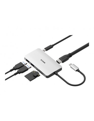 D-LINK - Hub USB-C 6 en 1 (micro SD, USB-A, HDMI...)