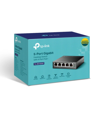 Switch de bureau 5 ports Gigabit avec 4 ports PoE